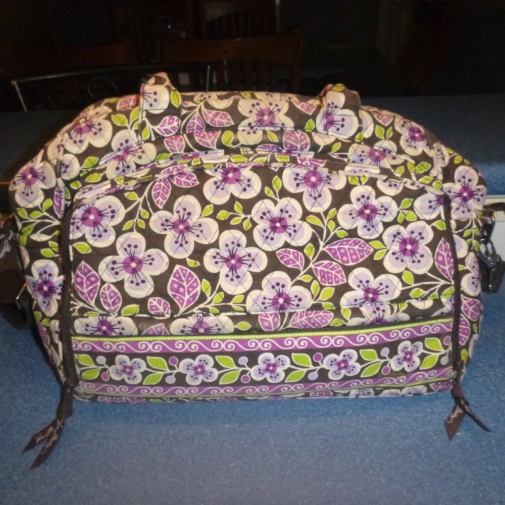 Vera Bradley plum petals laptop bag
